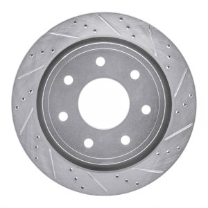 Ford F-150 Brake Rotor (1) - Rear Right - R1 Concepts - Drilled & Slotted - Silver - `12-`14 Ford F-150 Brake Rotor (1) - Rear Right - R1 Concepts - Drilled & Slotted - Silver - `12-`14